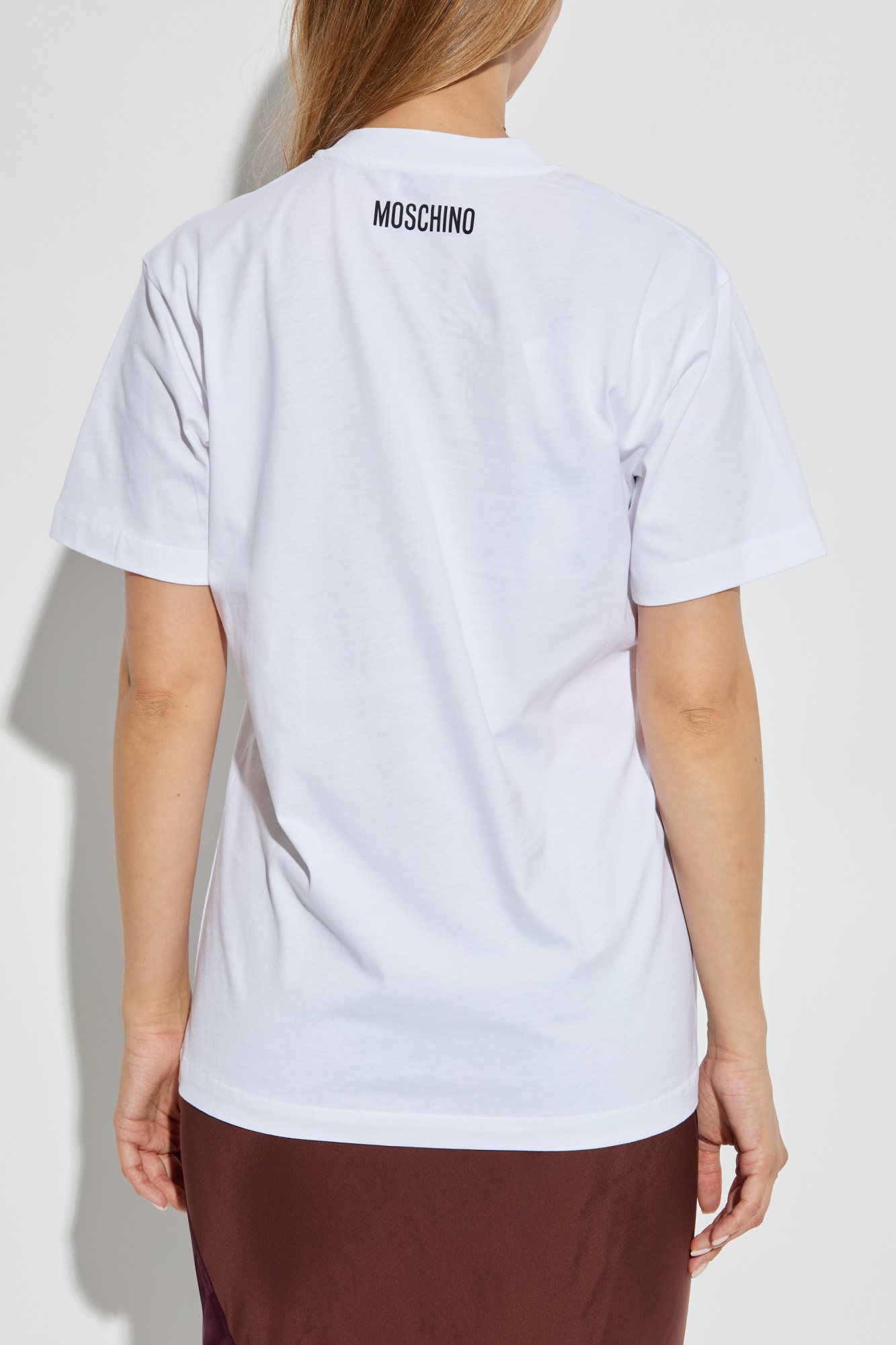 Moschino クルーネック半袖tシャツ ホワイト SS25 White T-shirt with print Moschino - Vitkac Canada